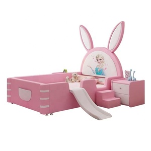 <span class=keywords><strong>Letto</strong></span> Morbido a Forma di Coniglio per <span class=keywords><strong>Cameretta</strong></span> Bambini, Design Moderno in Pelle Trapuntata, <span class=keywords><strong>Letto</strong></span> Intelligente Regolabile, Misura Singola - Product Image 5