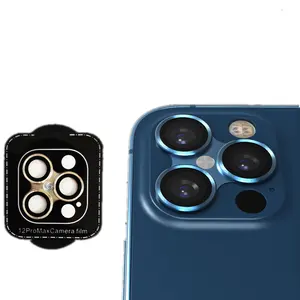 Tất Cả Trong Một Cho iPhone 12 Pro Max 6.7 Inch Camera Hợp Kim Kim Loại Vòng Bảo Vệ Ống Kính Vỏ Máy Ảnh Bảo Vệ Dễ Dàng Cài Đặt