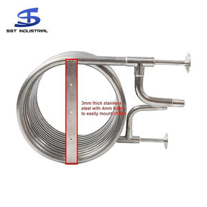 ราคาขายส่ง ชิ้นส่วนทำความเย็นแบบเปลี่ยนความร้อน ท่อคอยล์สแตนเลสและเปลือกสแตนเลสแบบกำหนดเอง คอยล์สแตนเลส - Product Image 5