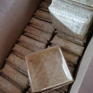 Cesto di bambù <span class=keywords><strong>con</strong></span> coperchio intrecciato cestini Desktop - Product Image 3