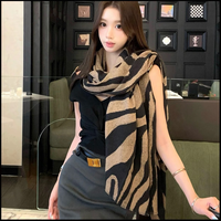 Écharpe longue respirante à imprimé camouflage de luxe léger pour femme, nouvelle collection automne, style européen et américain rétro, châle haut de gamme polyvalent