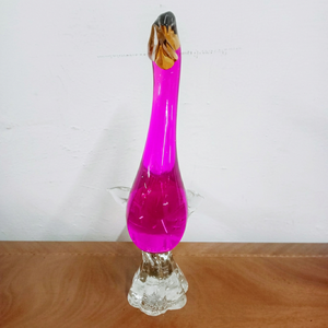 Figura de Pato de Vidrio Soplado a Mano, Color Rosa, Escultura de Animal, Arte Decorativo de Pascua, Hecho de Vidrio, Artesanía Hecha a Mano de Rajasthan - Product Image 2