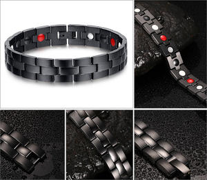Bracelet magnétique à énergie quantique, protection EMF, bracelet en <span class=keywords><strong>pierre</strong></span> énergétique, bracelet de thérapie magnétique, bracelet à énergie scalaire japonaise - Product Image 6