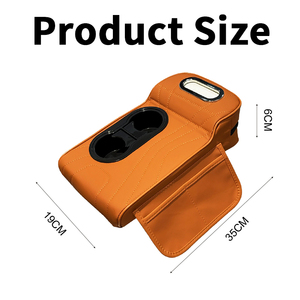 Organizador de Armazenamento para Apoio de Braço de Carro, Almofada Elevatória para Console Central, Apoio de Cotovelo para Vão do Assento Automotivo, Suporte para Garrafa de Água - Product Image 6