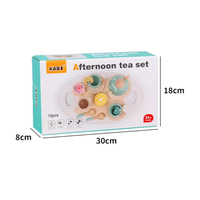 Ensemble de thé en bois pour enfants, simulation de gâteau d'après-midi, théière et tasses, jouets de cuisine pour desserts, pour garçons et filles, CPC CE