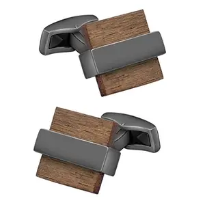 Custom Natural Wood Cufflinks Men's Handcrafted Square Cuff Links Set Classic Wedding Business