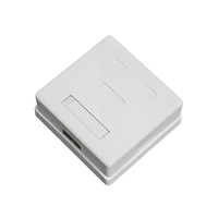Boîtier de connexion de surface non blindé UTP 2 ports Cat 5e pour câble Ethernet, modem, commutateur RJ45