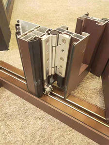 中国供应商批发推拉法国滑动铝框外把手折叠门 - Product Image 4