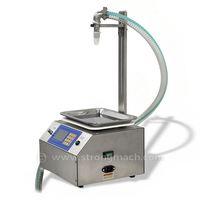 Machine de remplissage semi-automatique L15 pour pâte de miel et de sésame, liquides visqueux, avec pompe à engrenages en acier inoxydable, dosage quantitatif et anti-goutte.