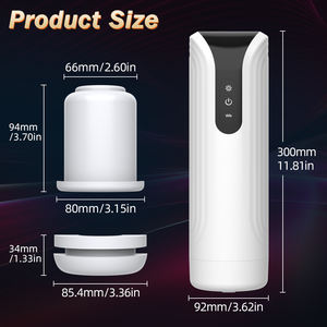 كوب ذكوري للبالغين بتسخين تلسكوبي تلقائي، لعبة جنسية للرجال يتم التحكم بها بمفتاح لمس ذكي، كوب استمناء هزاز للرجال - Product Image 6