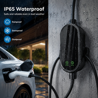 Chargeur EV portable 7KW 32A monophasé Type 2 Niveau 2 EVSE, courant réglable, station de charge EV avec écran LCD pour usage domestique