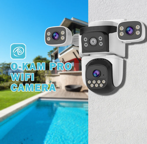 O-KAM 12MP HD Wifi mạng Máy ảnh 3 ống kính phát hiện chuyển động tự động theo dõi PTZ với tầm nhìn ban đêm hai chiều âm thanh an toàn - Product Image 3