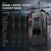 Chargeur DC pour véhicules électriques à refroidissement liquide ultra-rapide 300kW 350kW 400kW CCS2 NACS RFID OCPP pour la recharge publique et commerciale des véhicules électriques