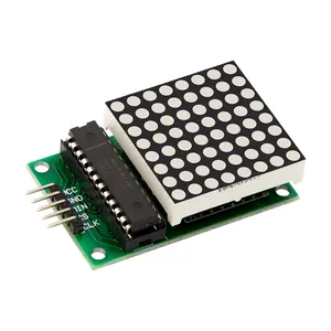 Red Dot Matrix chế độ MAX7219 Red Dot Matrix chế độ MCU điều khiển LED hiển thị DIY W Cáp