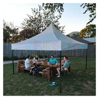 Tente de jardin POP blanche 6x4,5m, résistante, en tissu Oxford 600D, revêtement PU, imperméable, anti-UV, ignifuge, toutes saisons