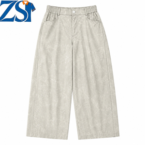 Pantaloni Cargo Zesheng Personalizzati con Lavaggio Acido, Gamba Larga Media, Stile Vintage, in Twill di Cotone, Vestibilità Rilassata Hip <span class=keywords><strong>Hop</strong></span> - Product Image 2