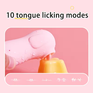 Vibrateur en silicone en forme de rose avec 10 modes, jouet sexuel pour clitoris et seins, ventouses de stimulation lingual incluses - Product Image 2