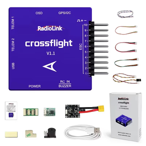 Contrôleur de vol Radiolink Crossflight 2-12S 10 PWM FC avec <span class=keywords><strong>module</strong></span> OSD TS100 <span class=keywords><strong>GPS</strong></span> M10N <span class=keywords><strong>M8N</strong></span> pour drone FPV hélicoptère avion voiture bateau - Product Image 1