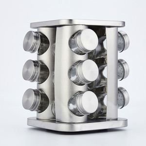 Seasoning Stainless Steel Revolving Rotating Spice <b>Rack</b> Set - Product Image 6