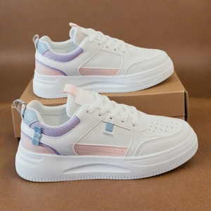 Nuevos Zapatos Deportivos Versátiles de Moda Izquierda-Derecha para Hombre y Mujer, Parte Superior de Cuero Sintético Plano, Entresuela de PU, Suela de Goma, Cierre con Cordones - Product Image 6