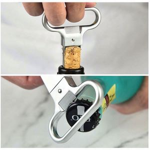 Wholesale Personalized Vintage Stainless Steel Two Prong <b>Cork</b> Screw Durable Wine <b>Bottle</b> Opener Corkscrew Gift - Product Image 6