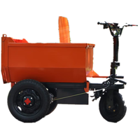 Chariot électrique dépoussiéreur à trois roues pour chantier de construction, transport de sable, camion de cavalerie
