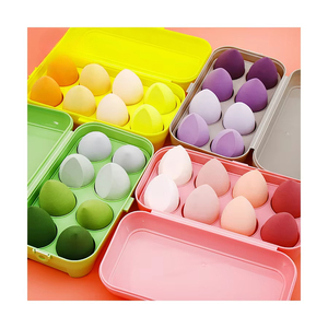 Juego de 8 Esponjas de Maquillaje Suaves Tipo Macaron, Multicolores, Herramienta de Belleza - Product Image 2