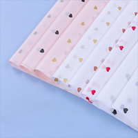 Vente en gros de papier d'emballage fleur couleur coréenne poire en forme de cœur Stock vêtements chaussures doublure intérieure Bouquets cadeau emballage
