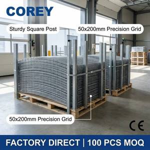 <span class=keywords><strong>Precio</strong></span> de Fábrica al por Mayor: Paneles de Malla de Alambre Soldada Curvada 3D para Cercas, Rejilla de 50x200mm, Valla Plegable con Poste Cuadrado, Venta a Granel desde China - Product Image 1