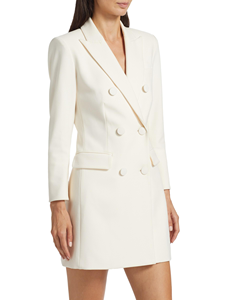 <span class=keywords><strong>Abito</strong></span> da donna personalizzato <span class=keywords><strong>doppio</strong></span> <span class=keywords><strong>petto</strong></span> a manica lunga formale con scollo a V <span class=keywords><strong>abito</strong></span> elegante con bottoni per la carriera - Product Image 4