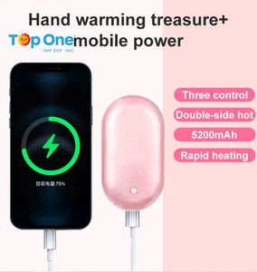 Top One Custom White Winter Portable Electric Magnetic Hot Reusable <b>Usb</b> Rechargeable Hand Warmers Heater - Product Image 3