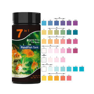 Bandelettes de <span class=keywords><strong>test</strong></span> d'aquarium 7 en 1, 100 bandelettes <span class=keywords><strong>Test</strong></span> de qualité de l'eau de réservoir de poissons Kit de <span class=keywords><strong>test</strong></span> d'eau salée d'eau douce - Product Image 3