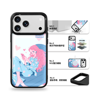 Coque de téléphone AG Feeling Black Edge avec motif Gilding Love you pour iPhone 17, 17 Pro Max, 16 Pro, 15, 15 Pro Max, 15 Pro, 14 Pro Max – Coque magnétique