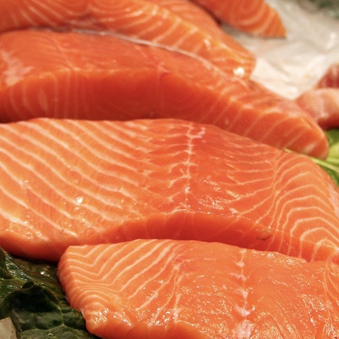 Wild Caught Pink Salmon Skinless Fillet Portions Sustainably Sourced Salmon Sashimi