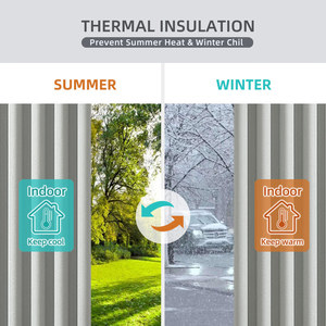Rideaux Ondulés de Luxe Prêts à Poser, Qualité Hôtelière, Isolants Thermiques, avec Voilages Blancs pour Traitements de Fenêtre - Product Image 3