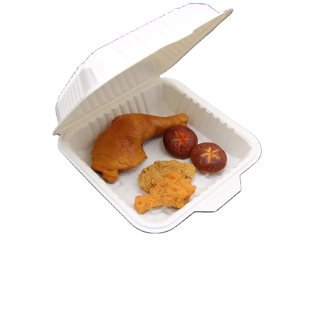 クラムシェル漏れ防止テイクアウトハンバーガーバガス使い捨て生分解性食品包装クラムシェル包装