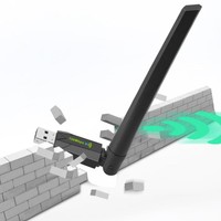 Adaptador WiFi USB 2.0 de 150Mbps para Portátil |   Antena de Alta Ganancia de 5dBi |   Compatible con Windows 11/10/8.1/7/XP |   En stock