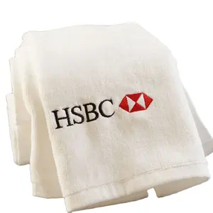 Embroidered five-star hotel 100% cotton hand towel