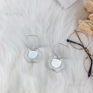 Caja de Muestras de Iluminador Hexagonal, Estuche Transparente de 26 mm para Polvo Compacto, Envase Cosmético Vacío, Contenedor para Muestras - Product Image 1