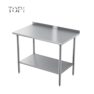 Comptoir de cuisine commercial en acier inoxydable 430/304 à double niveau, finition polie, résistant à la corrosion, capacité de charge de 300 kg/m - Product Image 2