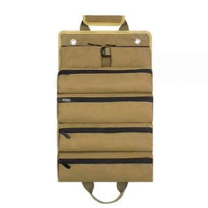Bolsa de Herramientas Enrollable de Muestra Gratuita para Hombres y Mujeres, Caja de Almacenamiento de Herramientas Portátil con 2 Bolsas con Cierre Desmontables, Bolsa de Transporte Pequeña y Compacta - Product Image 1