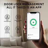 Kunci Biometrik Sidik Jari Silinder Kelas C Bluelock TTLock BLE App Control Keyless Entry untuk Keamanan Rumah OEM ODM