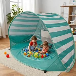 Kids Beach <b>Tent</b> <b>Shade</b> Portable Half-Closed Water Play <b>Tent</b> with Mesh for Toddler Outdoor Grass Game House - Product Image 2