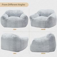 Pouf en fausse fourrure marron personnalisé, imperméable, design européen moderne, mobilier d'intérieur/extérieur, canapé-lit, chaise de détente