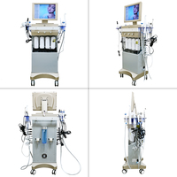 Appareil professionnel multifonctionnel 14-en-1 pour oxygénothérapie et soins de beauté Hydra, en acier inoxydable, compatible IT/US, pour salon de beauté Aqua