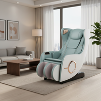 Fauteuil de massage intelligent compact de luxe à gravité zéro, avec pétrissage et chauffage, pour le corps entier, en cuir PU, canapé de massage électronique