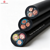 Kabel Submersible Peralatan Listrik Industri JHS 3+1 Inti Grounding Independen 450/750V Tahan Air untuk Pompa Submersible