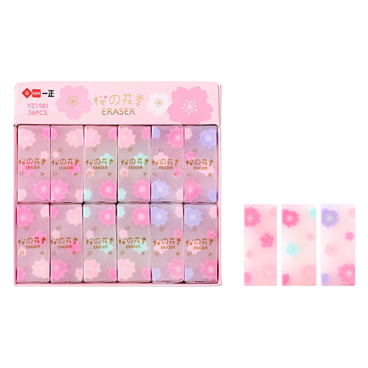 Back to school на меху для детей до студентов класса люкс для учебы Рекламные Красивая Сакура стиль пера ластик стирательная резинка