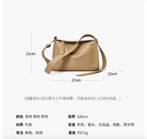 Bolsos cruzados de hombro AndoBag para mujer, de cuero vacuno genuino, bolso cuadrado, bolso de mano de moda para damas 2298 - Product Image 4