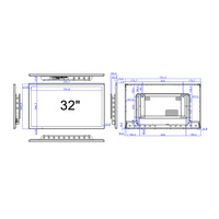 Moniteur tactile capacitif 4K ultra-mince de 43 à 75 pouces avec haut-parleurs intégrés USB HD-MI en option Type d'interface série de 32 pouces